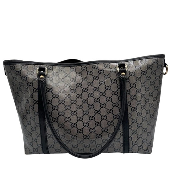 Gucci Black and Gray Signature Tote | Good Condition - Picture 3 of 17